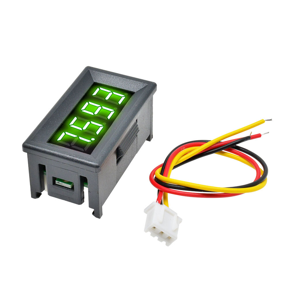 DC 0-100V 0.36"LED Display 3-wire Voltmeter Voltage Meter Panel Red/Blue/Green