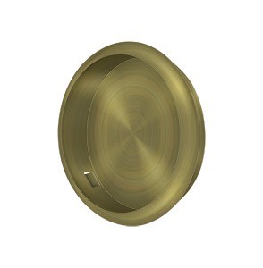 Deltana FP221R Solid Brass 2-1/2" Round Flush Mount Pull for