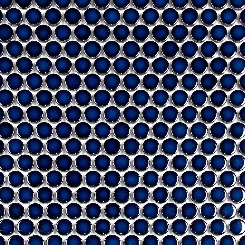 Dark Blue Penny Round Mosaic Wall Floor Tile
