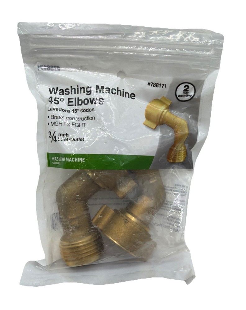 45 degrees  WASHING MACHINE  ELBOWS  (2 pack) NEW. {DD}