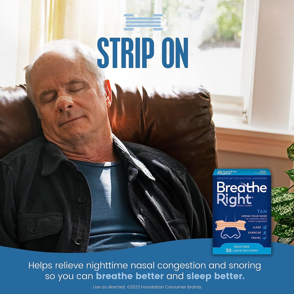 Nasal Strips, Large, Tan, 30 ct