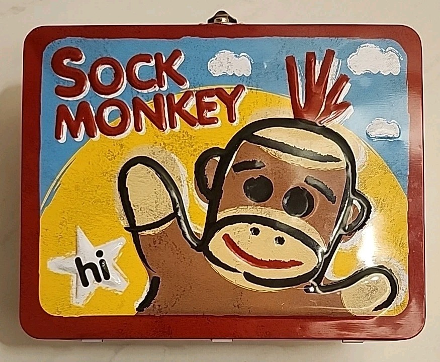 Sock Monkey Lunch Box or Keepsake Box by Schylling