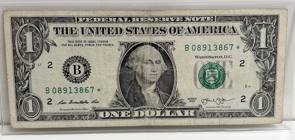 $1 2013 B Duplicate DC Star Note B08913867