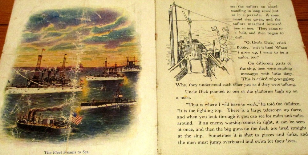 1918 Defending The Flag Linen Book 10 Pages