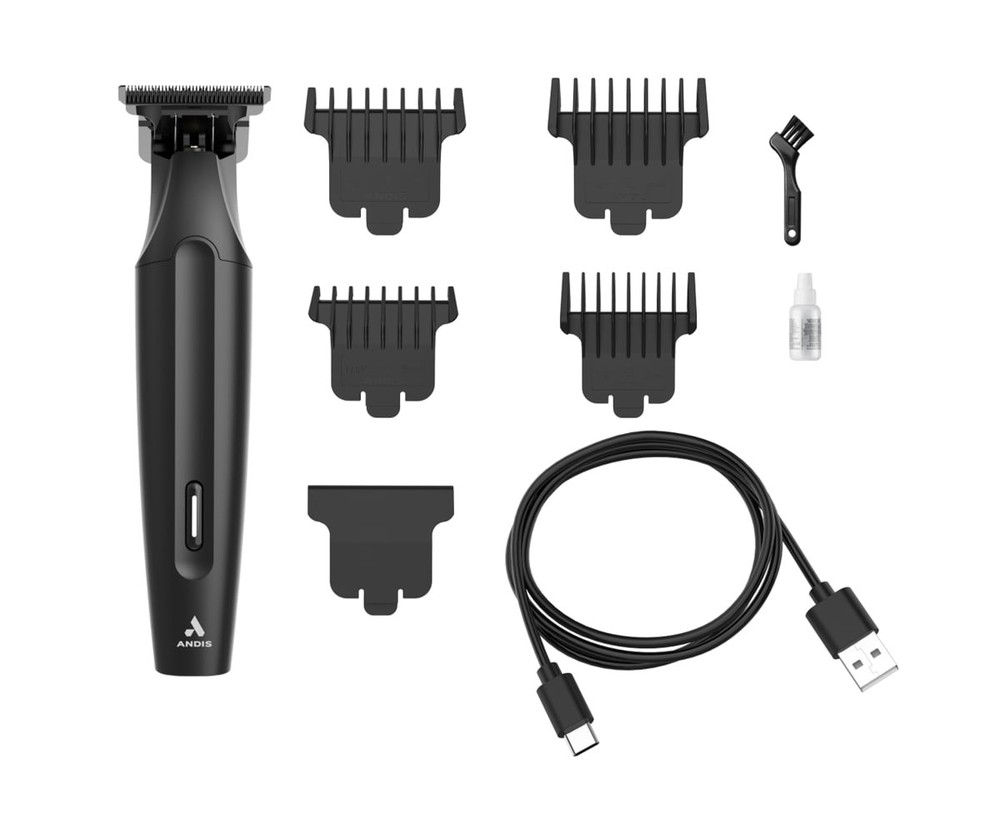inSIGHT Slim Cordless T Blade Trimmer, Lithium, 9-Piece Kit Includes 4 Combs