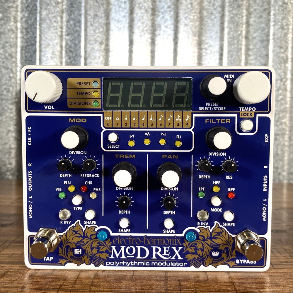 Electro-Harmonix EHX Mod Rex Polyrhythmic Modulator Guitar Synth Effect Pedal