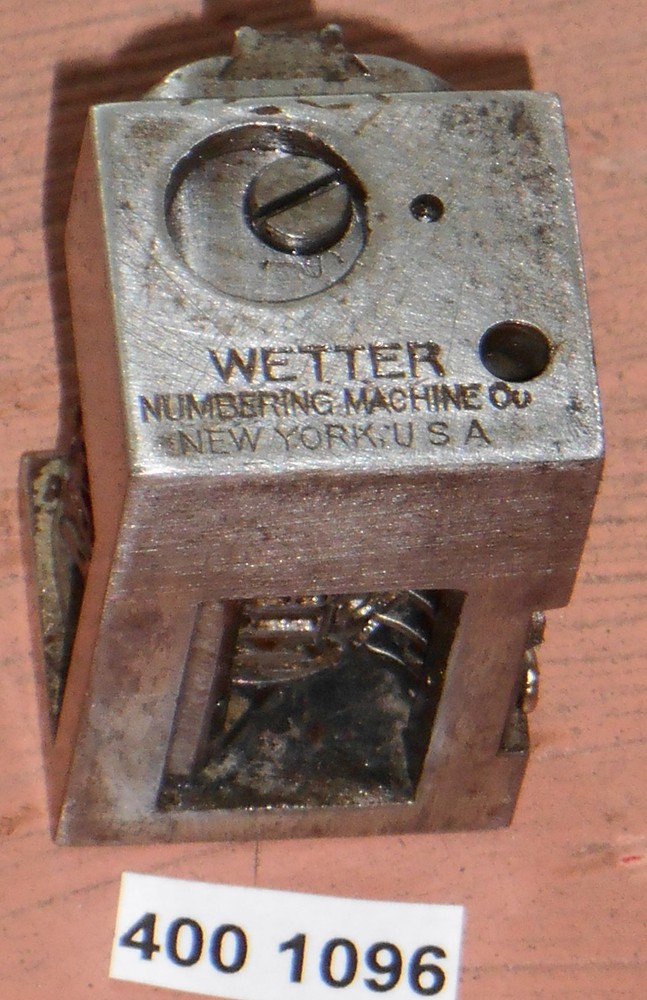Letterpress Numbering machine ~WETTER