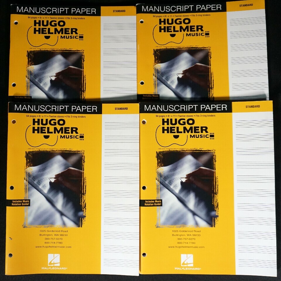 Manuscript Paper Standard 64 Pages (4-Pack)