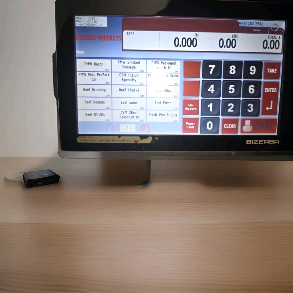 Bizerba XC 100 PRO 30 lb. Touchscreen Digital Scale With Printer-*TESTED WORKS