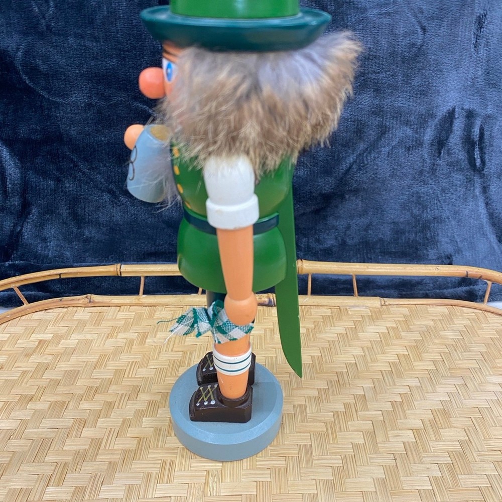 Nutcracker ERZGEBIRGE Beer Drinker Volkskunst Nutcracker 10.5" St Patrick’s Day