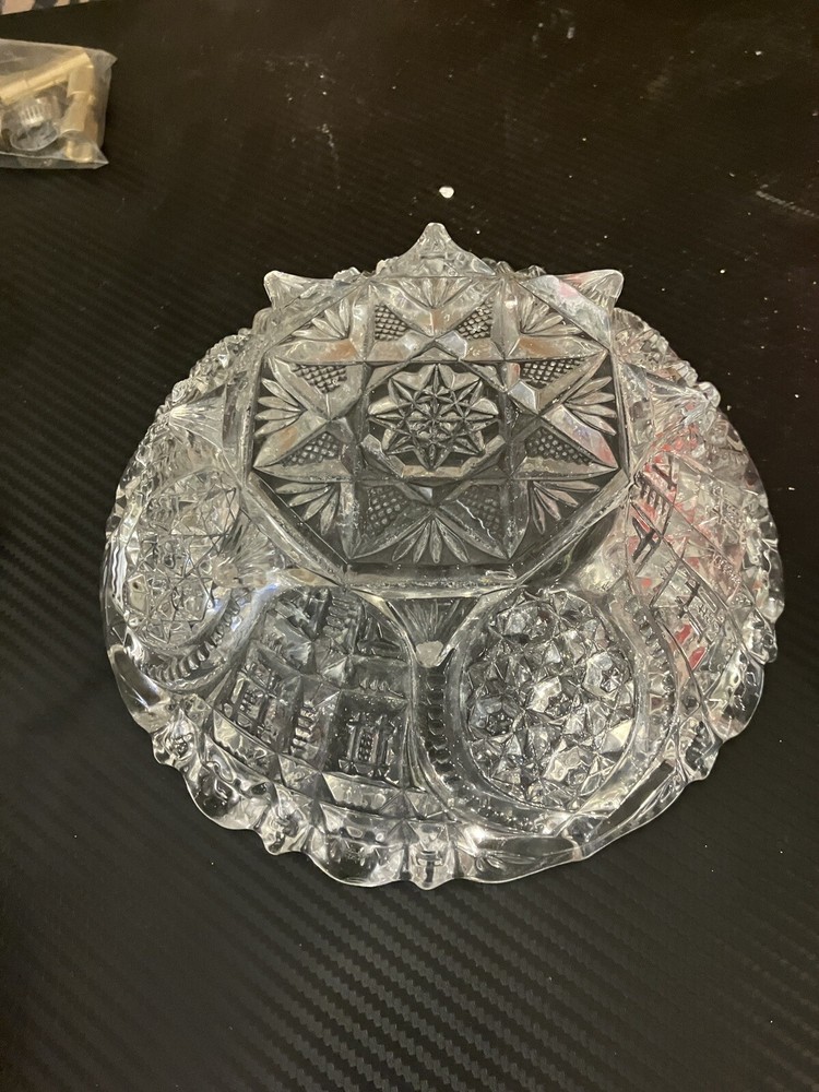 Clear Glass Dish 8 Point Bottom DWK132