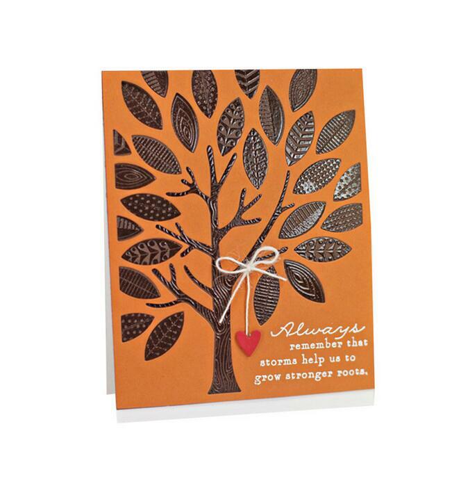 Tree Metal Cutting Dies Rectangle Background Leave Dies Scrapbooking Making Craf