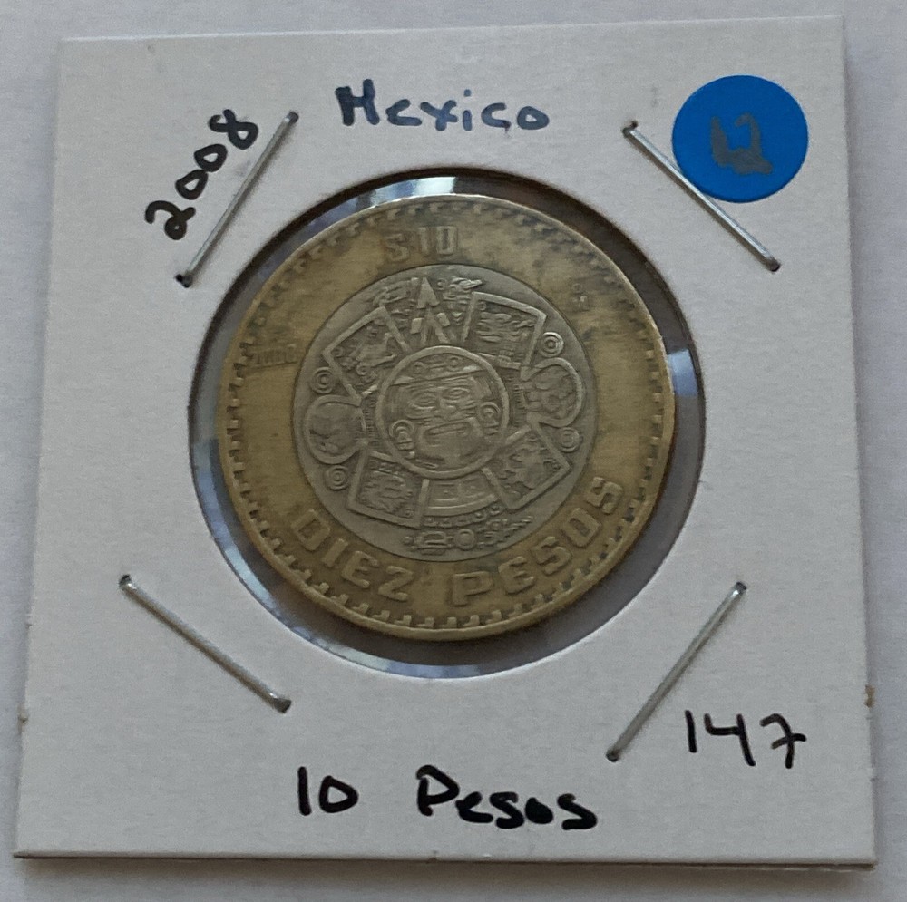 2008 Mexico 10 Pesos Coin