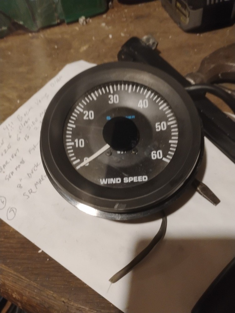 SR Mariner Apparent Wind Speed Gauge
