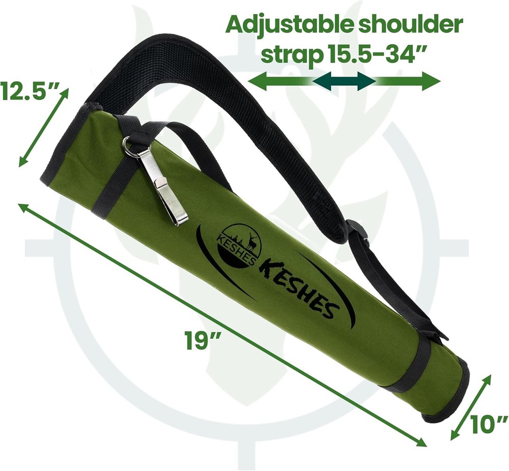 Adjustable Archery Quiver with Shoulder Strap for Bow Hunting & Target Practice