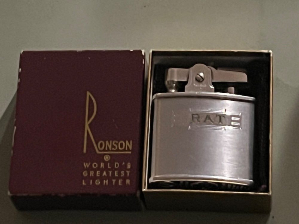 1950s NIB Ronson Whirlwind cigarette lighter & box
