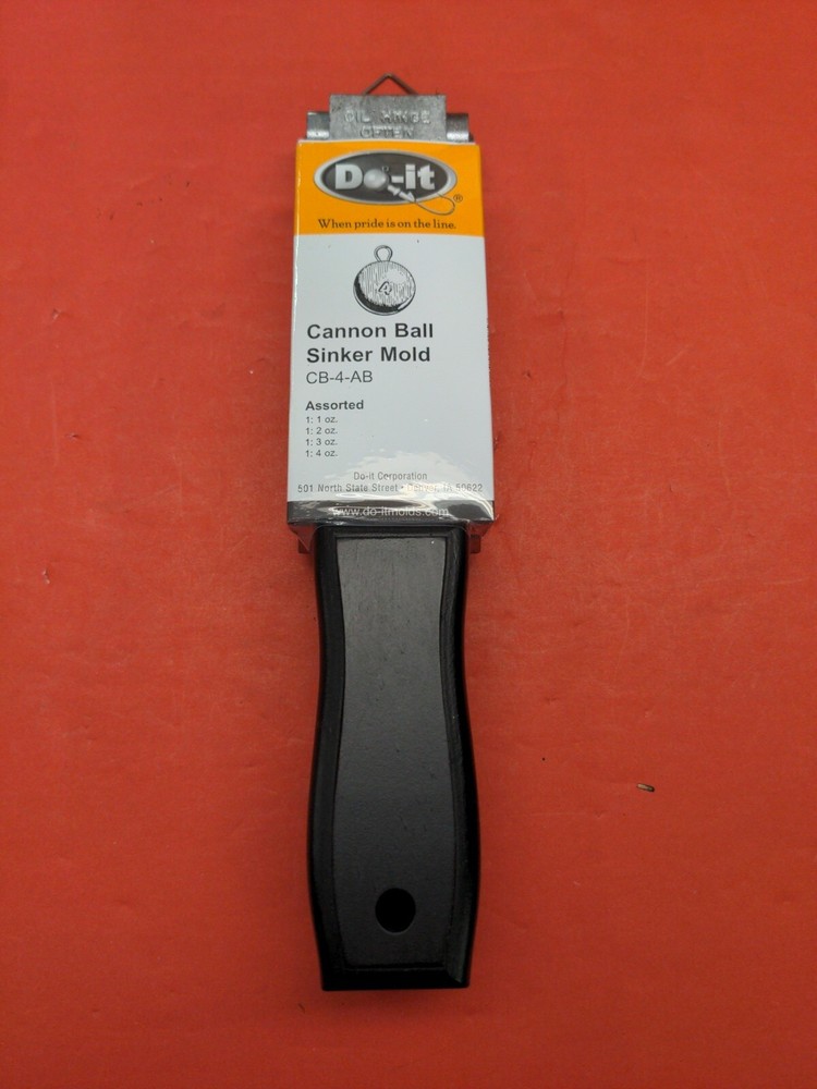 3185-NEW. CANNON BALL SINKER MOLD-CB-4-AB
