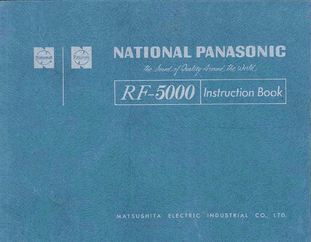 PANASONIC RF-5000 COLOR INSTRUCTION MANUAL