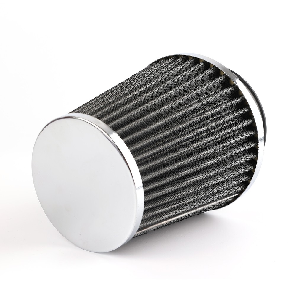 Silver Car-Engine High Flow Inlet Cold Air Intake Dry Filter Cone Replacement US