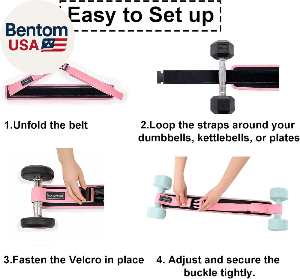 Hip Thrust Belt for Dumbbells,Booty Belt for Hip Thrust Slip-Resistant Padding