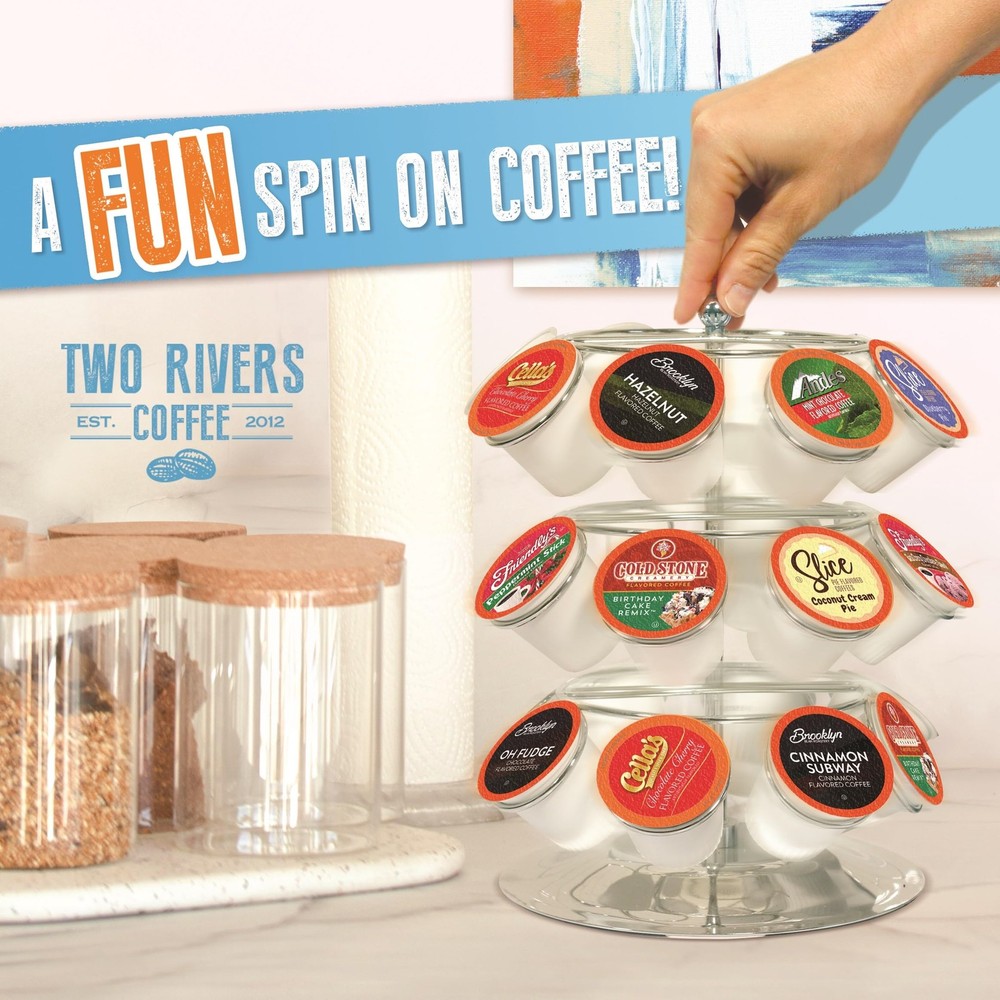 Two Rivers Coffee Flavored 40 Count (Pack of 1), Assorted