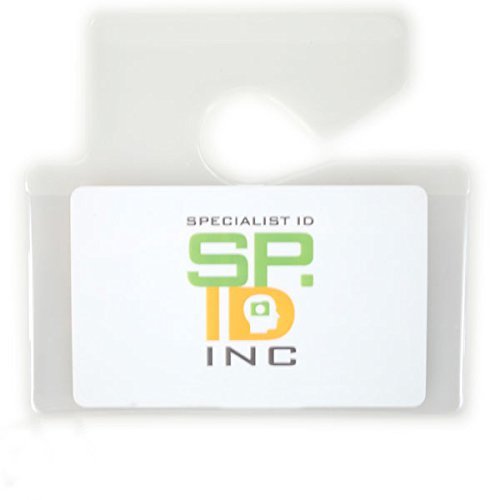 Horizontal Car Parking Pass Permit Holder -Clear Plastic Rear View Mirror Hanger