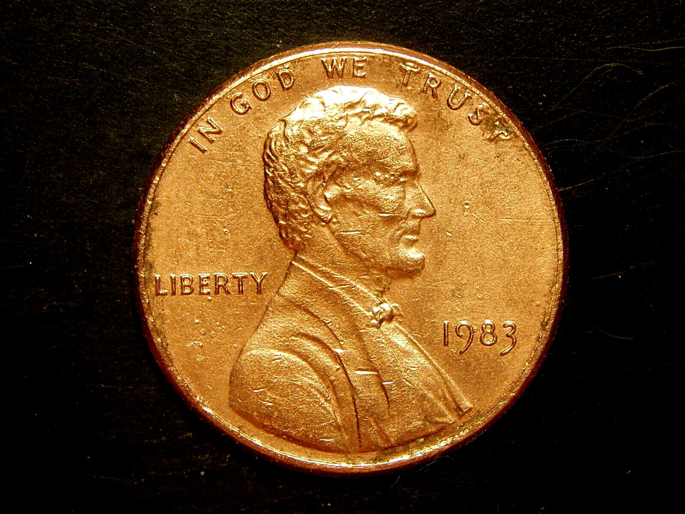 1983  CLEANED  LINCOLN MEMORIAL CENT #1