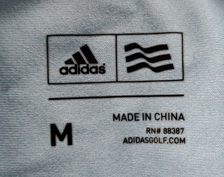 Adidas 1/2 Zip Pullover Golf Jacket Mens Medium Blue Three Stripe Performance