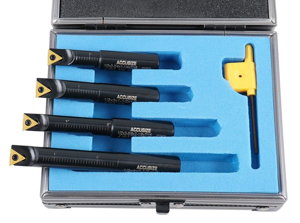 Accusize Indexable Boring Bar Set with Carbide Inserts
