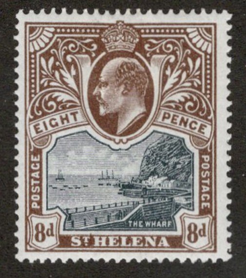 St. Helena   #53  Eight Pence  King Edward VII  Mint