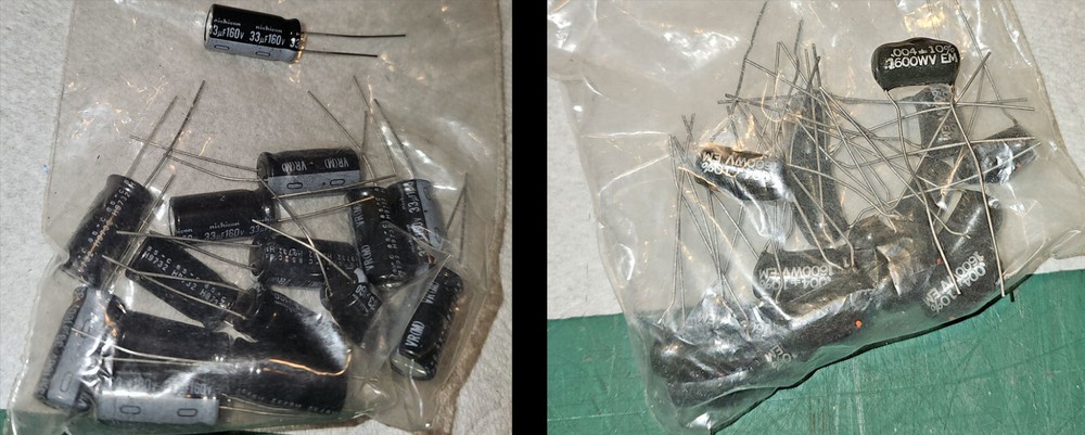 Large Lot of Capacitors - Mixed Values and Makers