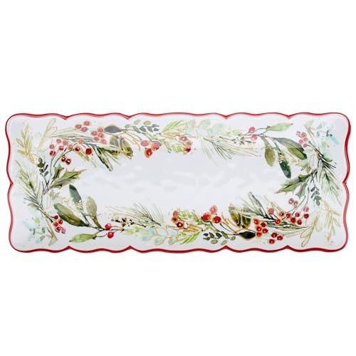 Certified International Christmas Gatherings Melamine 2 Pc Appetizer Serving Set