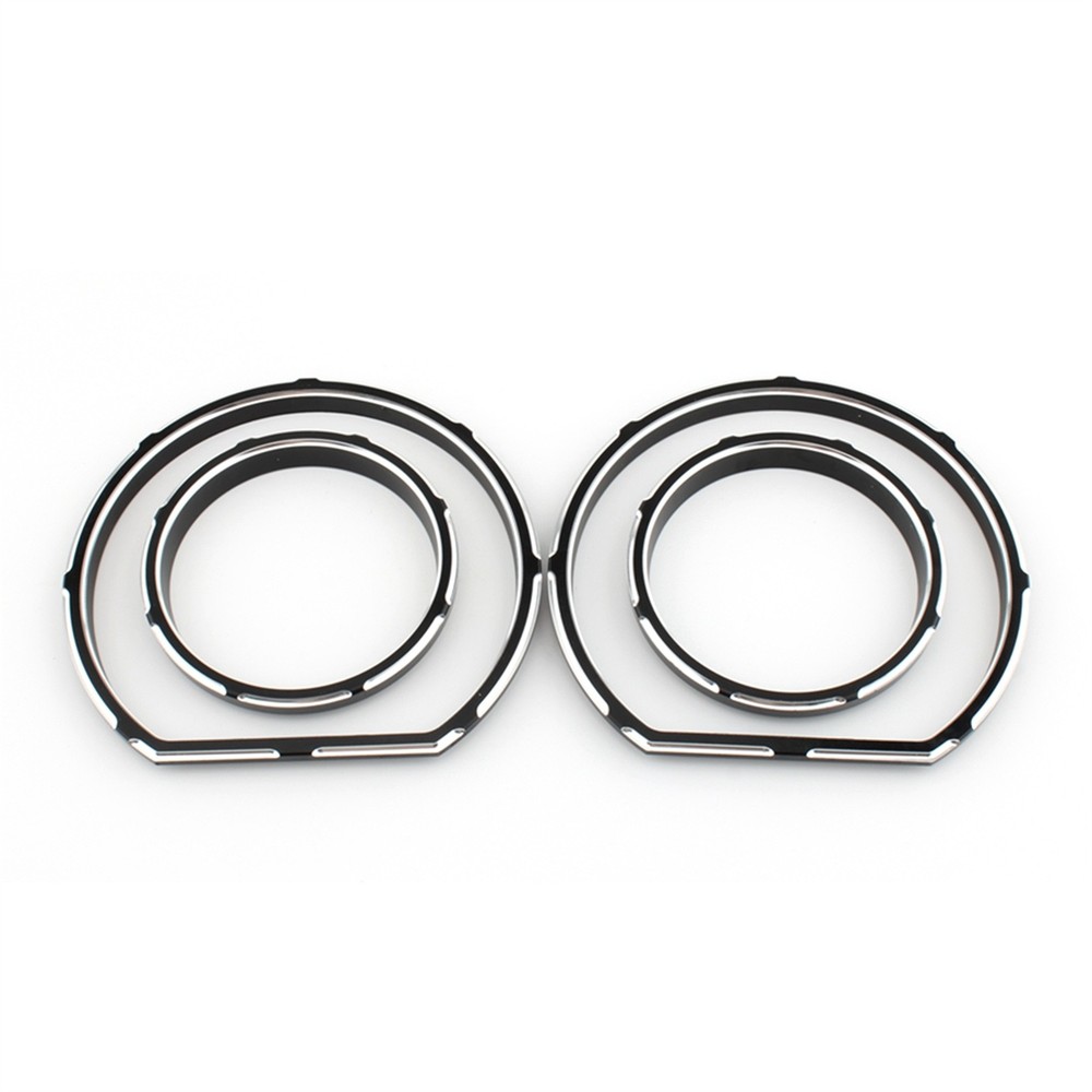 Black White Instrument Panel Bezel For Harley Electra Glide Tri Glide 2014+