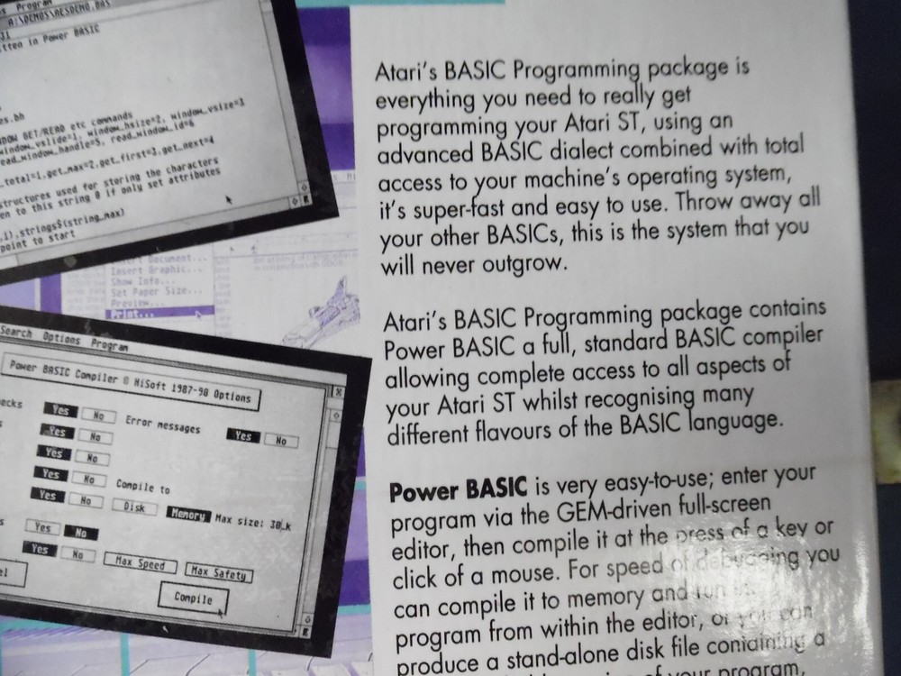 Introduction to Basic Programming Atari/HISOFT 1040/Mega/TT ST NEW Disk