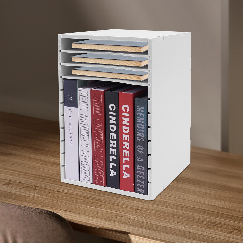 Multi-functional Organizer 11 Compartment File Sorter Paper Storage Holder White