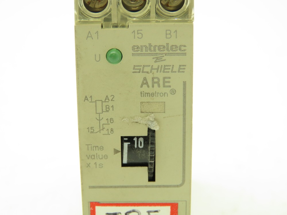 Entrelec Schiele ARE Timetron Off Delay Timer Electronic Time Relay 0.1-10 Sec