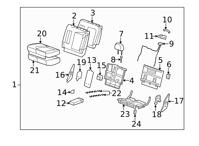 Genuine GM Headrest Guide 96850099