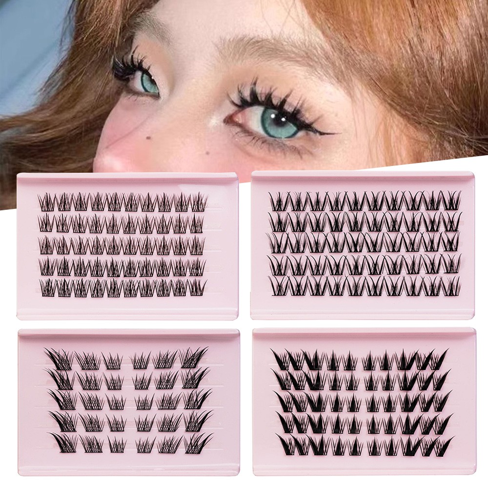 Clusters Eyelash Segmented Eyelashes Fox Eye Makeup Eyelash Grafting DIY Beauty