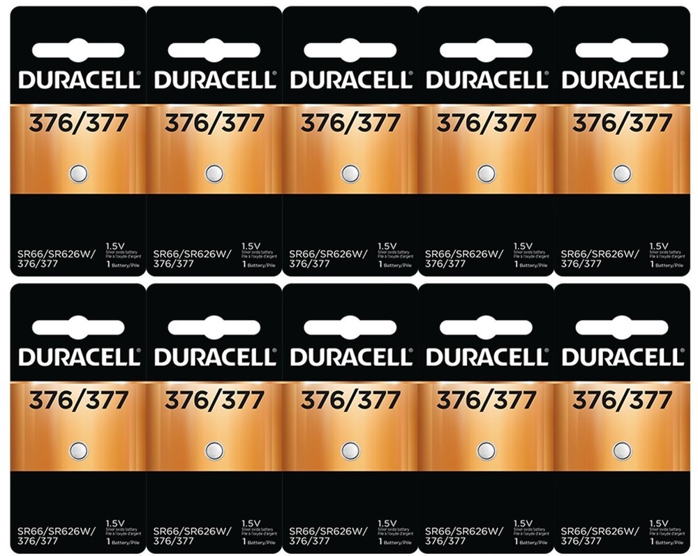 Duracell 377 Button Cell Watch Batteries 10 Pack