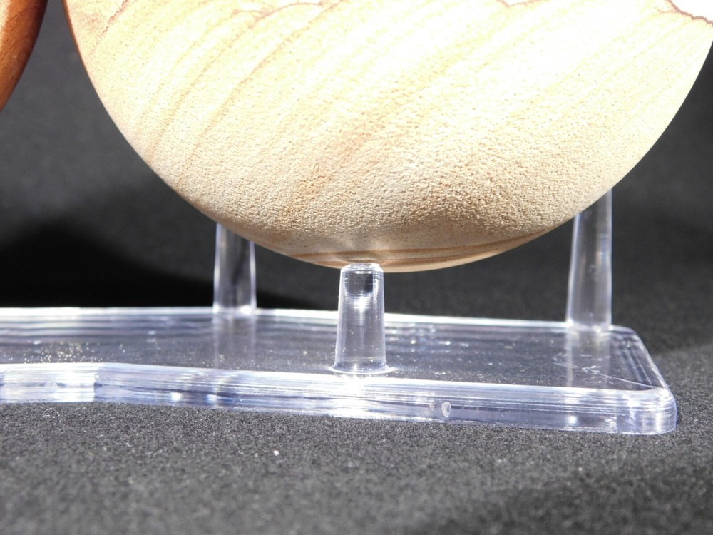 DOUBLE Three Post SPHERE Display Stand LARGE Size Clear Acrylic