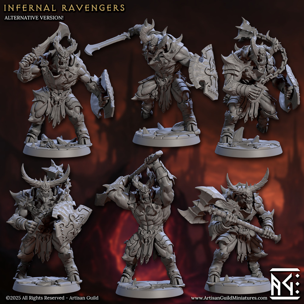 Infernal Warrior - Devil Fighter - Axe - Artisan Guild - Dungeons and Dragons