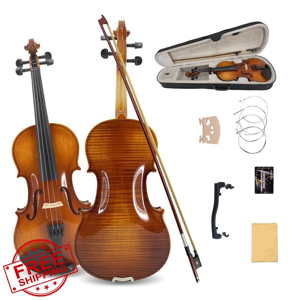 ModouString Violin 4/4 Full Size Wood Case Bow