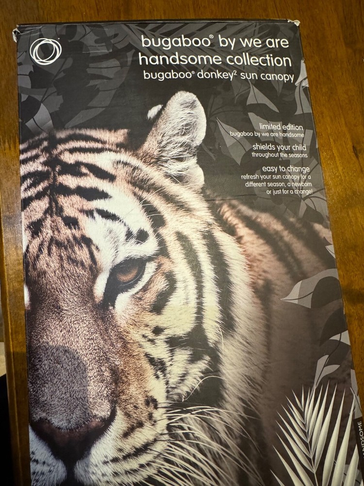 Bugaboo Donkey We Are Handsome tiger sun canopy