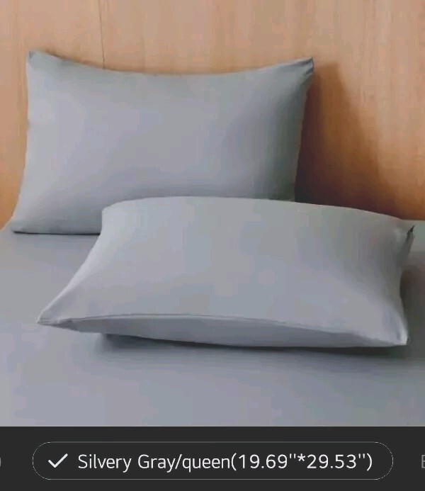 Queen Pillow Cases Set of 2 - Dark Grey Polyester Microfiber Pillowcase 2 Pack,