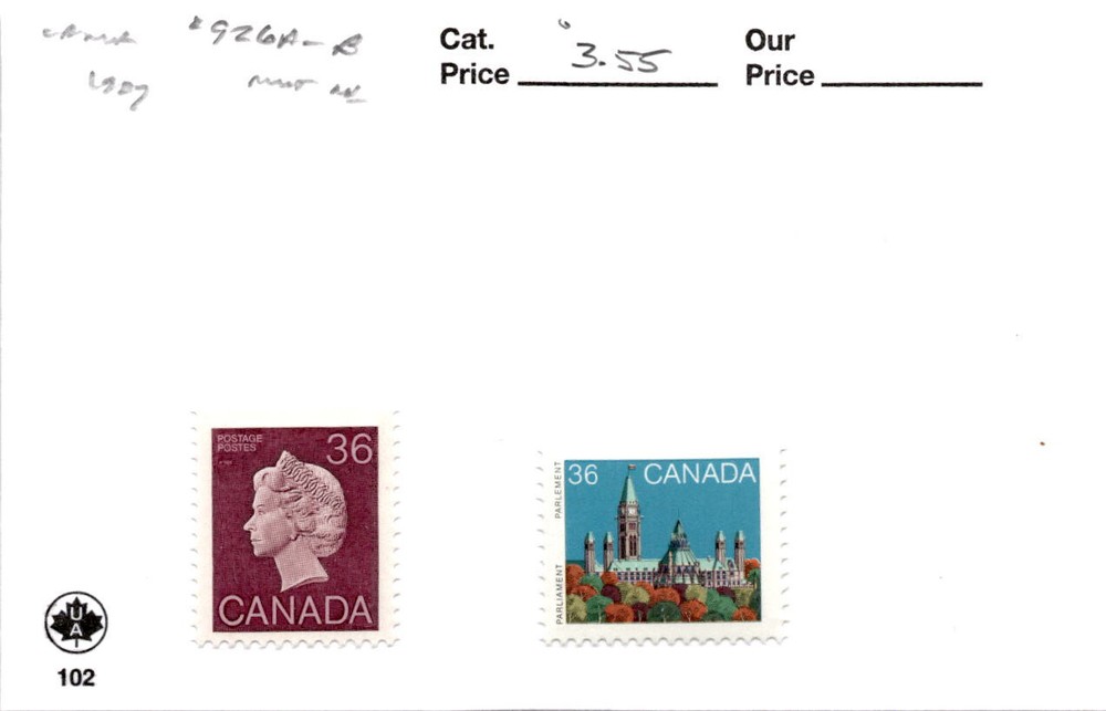 Canada, Postage Stamp, #926A-B Mint NH, 1982 (AF)