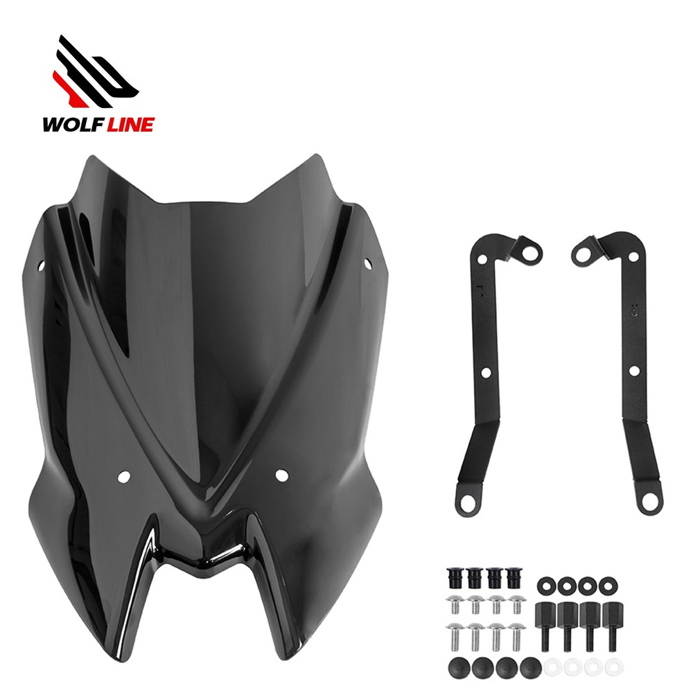 WOLFLINE Windshield Protector for Kawasaki Z650 2020-2024 ABS Windscreen
