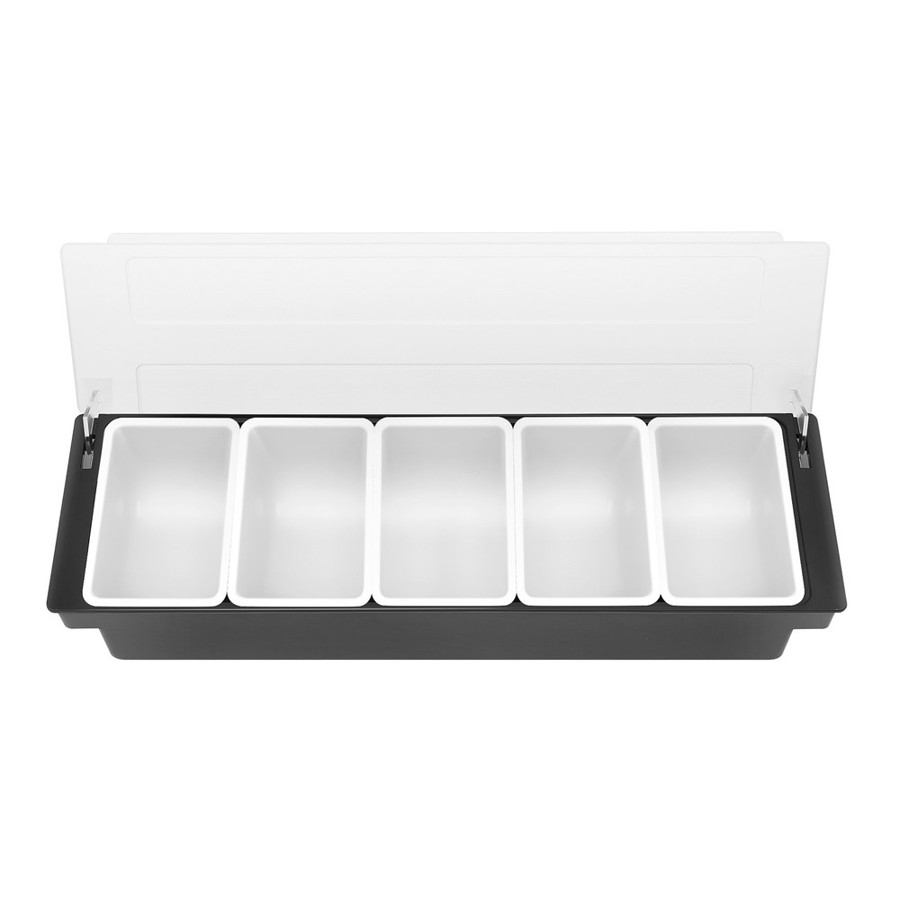 Fruit Box With 5 Compartments 50*15*10cm Compartment Condiment Dispenser