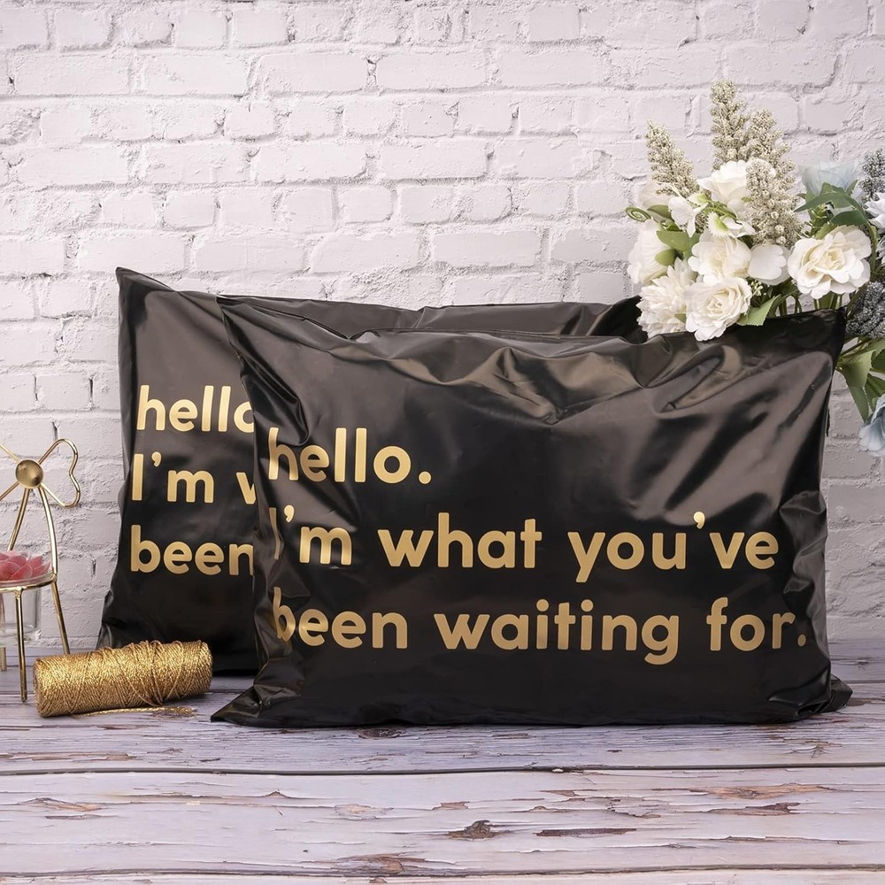 Black Poly Mailer Shipping Bag - 50 Pack
