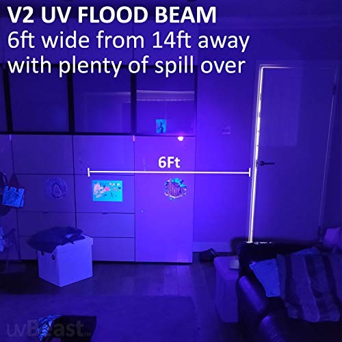 V2 - Black Light UV Flashlight with HIGH DEFINITION with Flood Effect 385