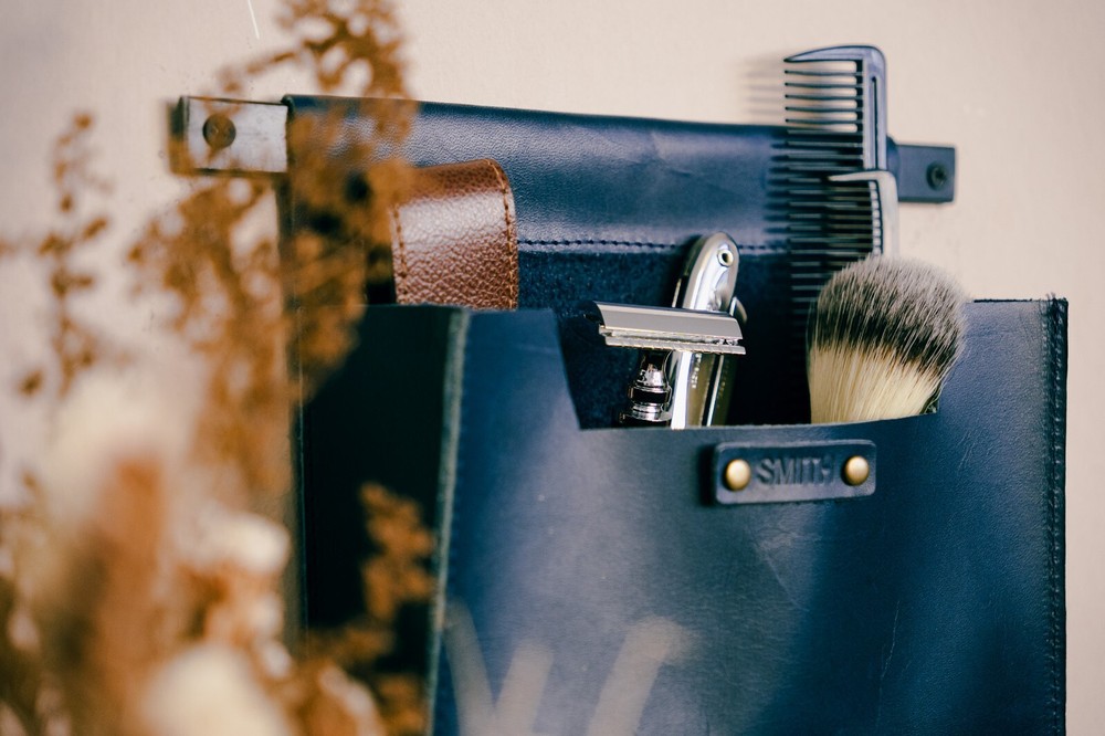 Medium Leather Wall Pocket Organizer
